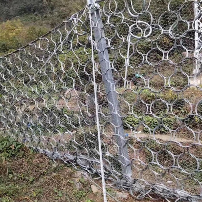 Slope protection system galvanized rockfall netting